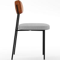 Kit 02 Cadeiras Sala De Jantar L02 Camel Cinza