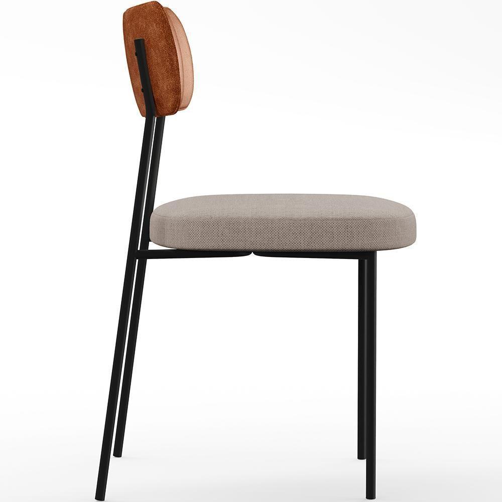 Kit 02 Cadeiras Sala De Jantar L02 Camel Bege - 4