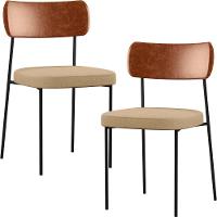 Kit 02 Cadeiras Para Sala De Jantar L02 Camel Bege Escuro - 1