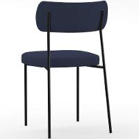 Cadeira Sala De Jantar L02 Suede Azul Marinho - 2