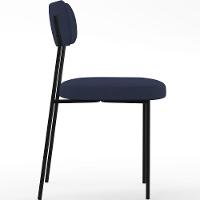 Cadeira Sala De Jantar L02 Suede Azul Marinho - 3