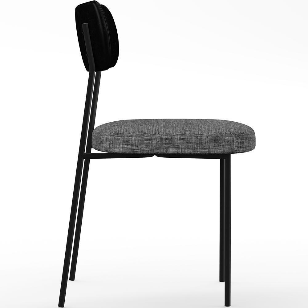 Cadeira Para Sala De Jantar Melina L02 Preto Cinza Escuro - 4
