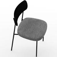 Cadeira Para Sala De Jantar Melina L02 Preto Cinza Escuro - 2