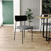 Cadeira Para Sala De Jantar Melina L02 Preto Cinza Escuro - 7