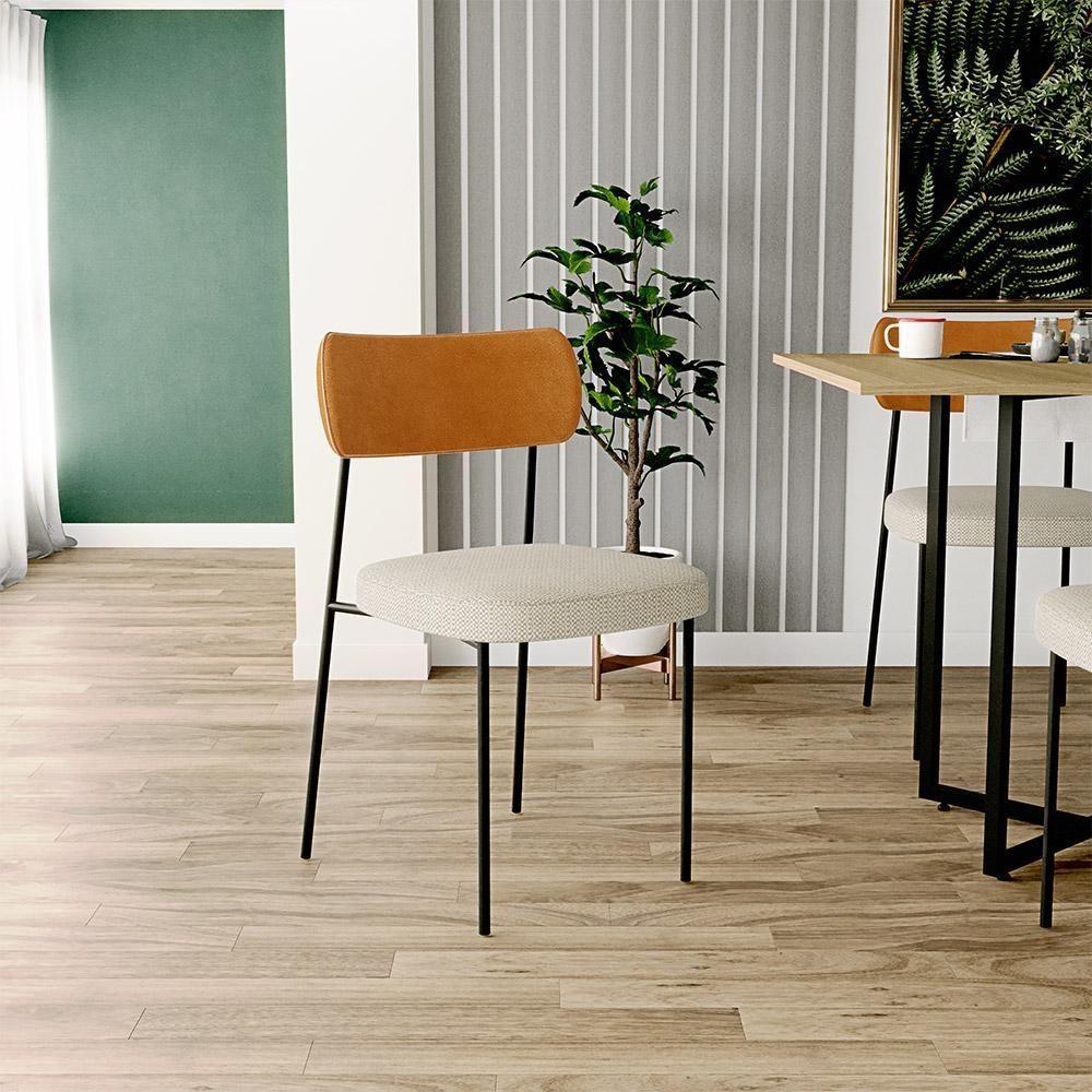 Cadeira Para Sala De Jantar Melina L02 Whsiky Champagne - 7