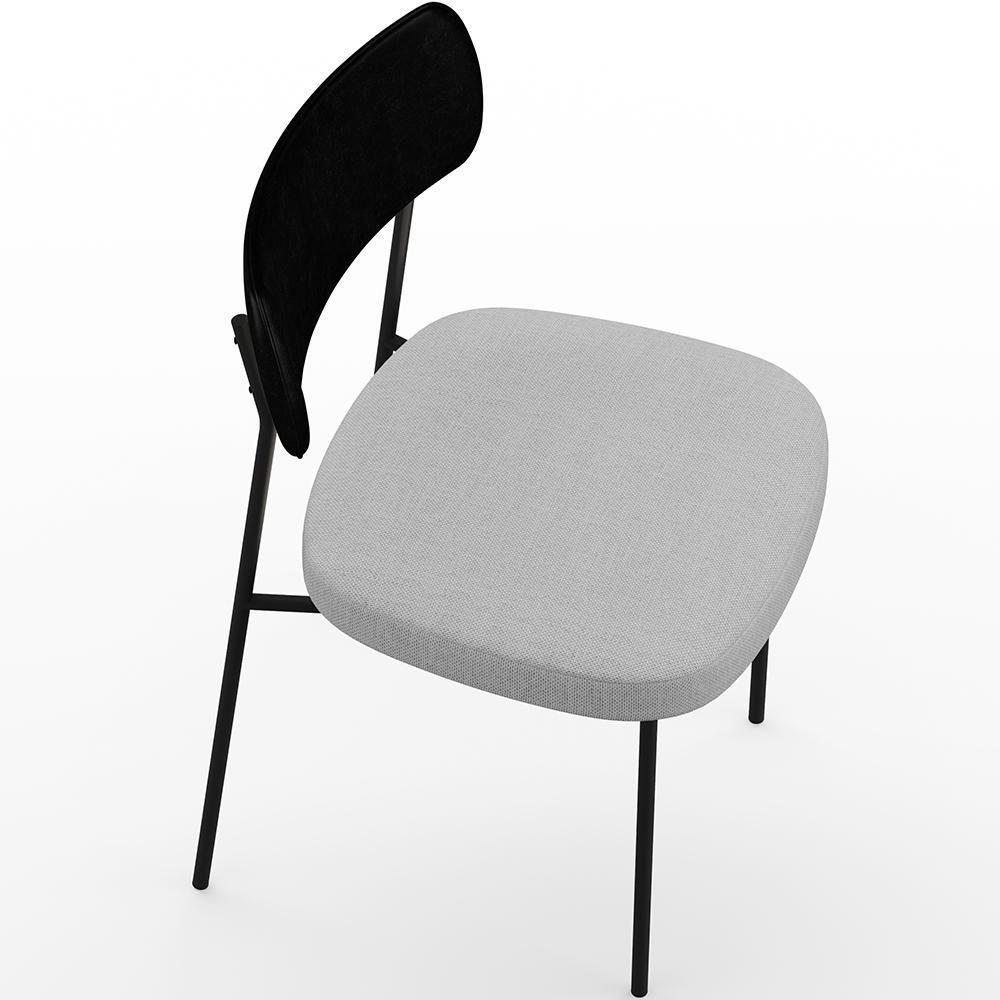 Cadeira Para Sala De Jantar Melina L02 Preto Cinza - 2