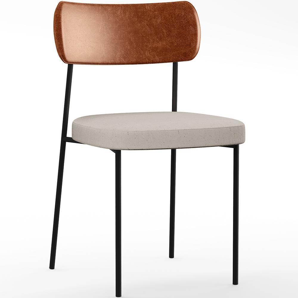 Kit 02 Cadeiras Sala De Jantar L02 Camel Cru - 9