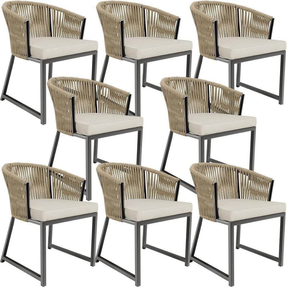 Kit 08 Cadeiras Para Área Gourmet Cozinha Bethari D04 Bege - 1