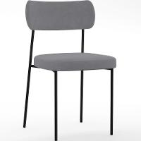 Kit 06 Cadeiras Sala De Jantar L02 Suede Cinza - 7