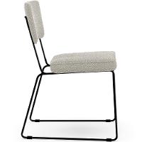 Kit 04 Cadeiras Base De Aço Allana L02 Bouclê Creme