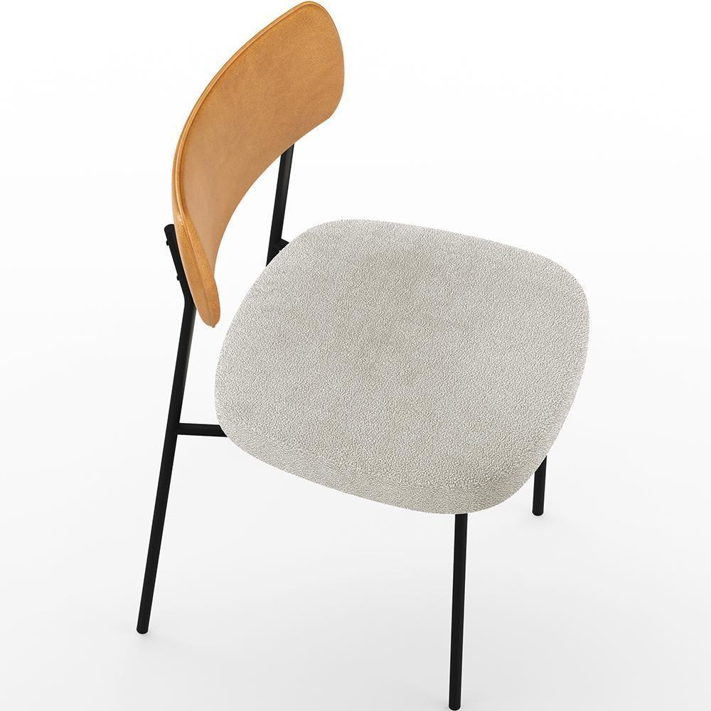 Kit 06 Cadeiras Sala De Jantar L02 Whisky Bouclê Creme - 2