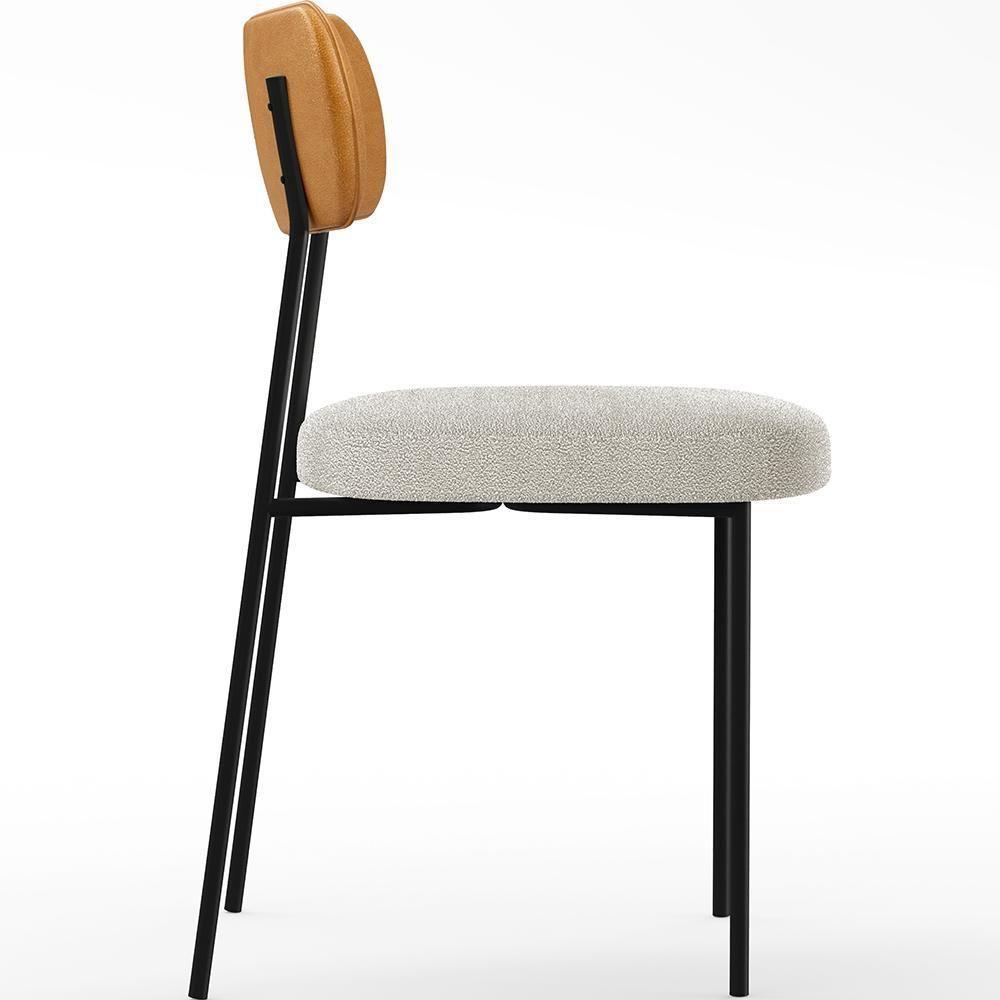 Kit 06 Cadeiras Sala De Jantar L02 Whisky Bouclê Creme - 4