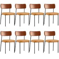 Kit 08 Cadeira Para Sala De Jantar Melina L02 Camel Whisky - 1