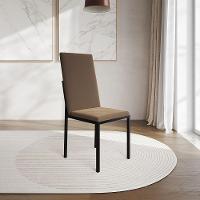 Kit 2 Cadeiras De Jantar Estofadas Mônaco Premium Marrom - Cor: Preto - 4