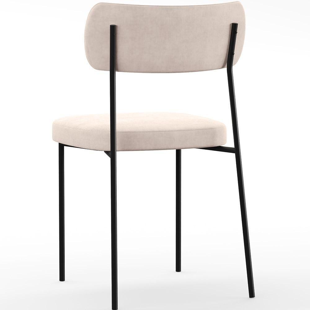 Kit 06 Cadeiras Sala De Jantar L02 Suede Bege - 2