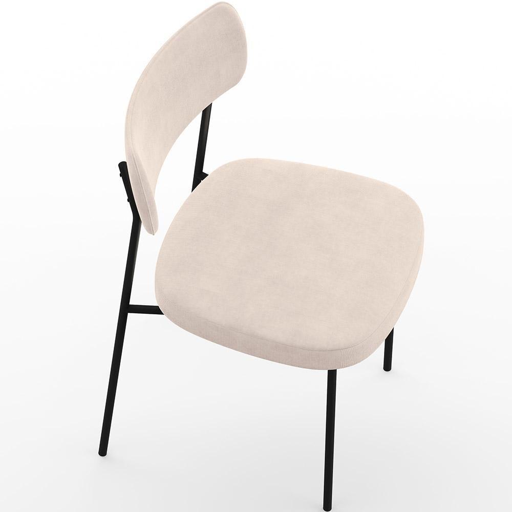 Kit 06 Cadeiras Sala De Jantar L02 Suede Bege - 3