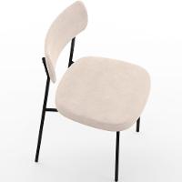 Kit 06 Cadeiras Sala De Jantar L02 Suede Bege - 3