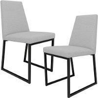 Kit 02 Cadeiras Sala De Jantar L02 Cinza - 1