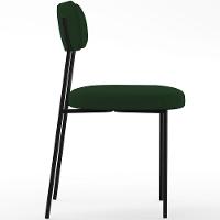 Kit 04 Cadeiras Sala De Jantar L02 Suede Verde Musgo