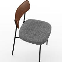 Kit 08 Cadeiras Sala De Jantar L02 Marrom Cinza Escuro - 2