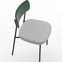 Kit 08 Cadeiras Para Sala De Jantar L02 Verde Musgo Cinza - 2