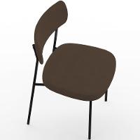 Kit 02 Cadeiras Sala De Jantar L02 Suede Marrom - 3