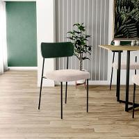 Kit 08 Cadeiras Para Sala De Jantar L02 Verde Musgo Bege - 7