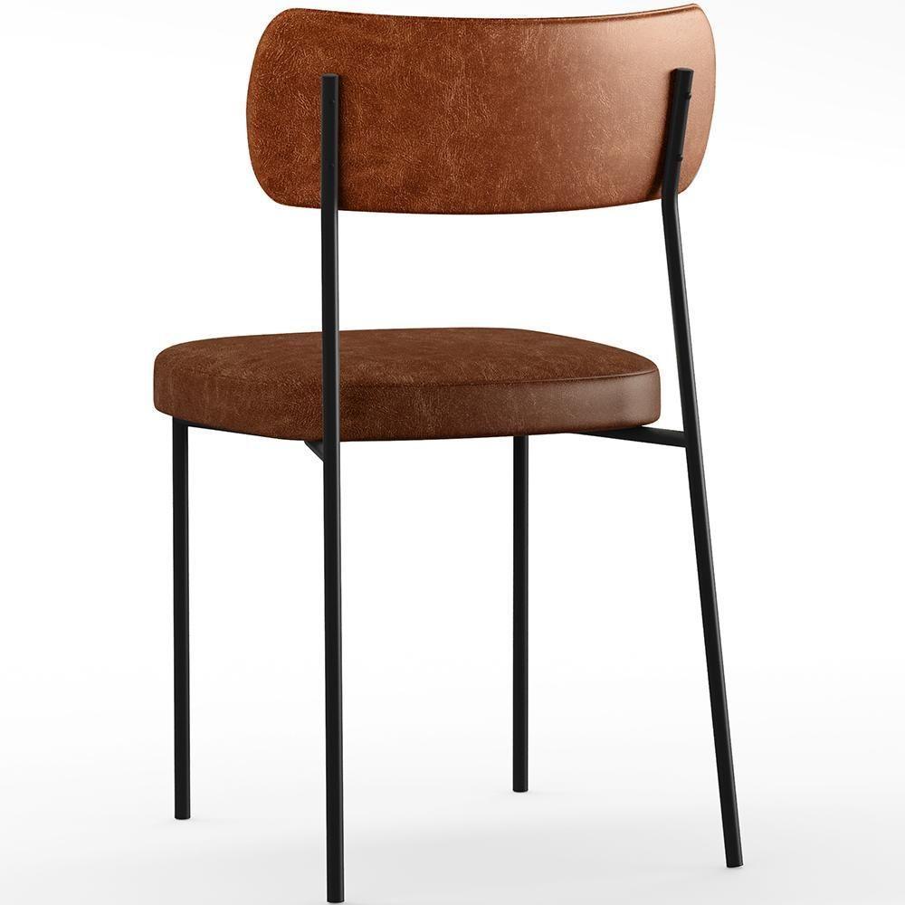 Kit 08 Cadeira Para Sala De Jantar Melina L02 Camel Marrom - 2