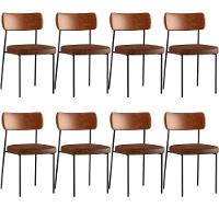 Kit 08 Cadeira Para Sala De Jantar Melina L02 Camel Marrom - 1