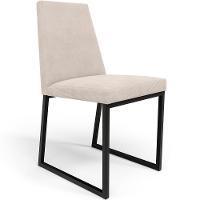 Kit 08 Cadeiras Sala De Jantar Preto L02 Suede Bege - 2