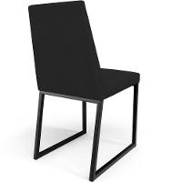 Kit 04 Cadeiras Sala De Jantar Preto L02 Suede Preto - 2