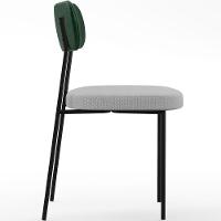 Kit 02 Cadeiras Para Sala De Jantar L02 Verde Musgo Cinza - 3