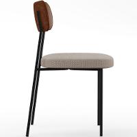 Kit 02 Cadeiras Sala De Jantar L02 Marrom Bege - 3