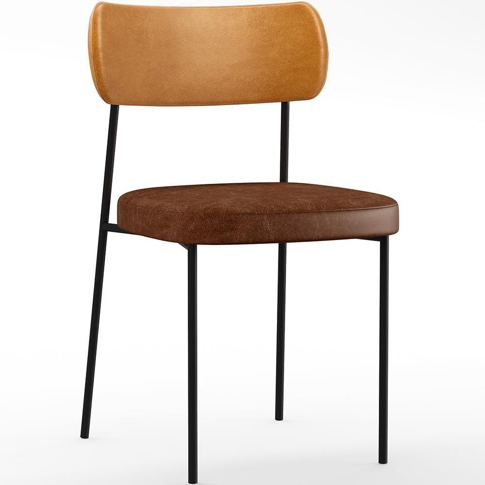 Cadeira Para Cozinha Sala De Jantar Melina L02 Marrom Whisky - 1