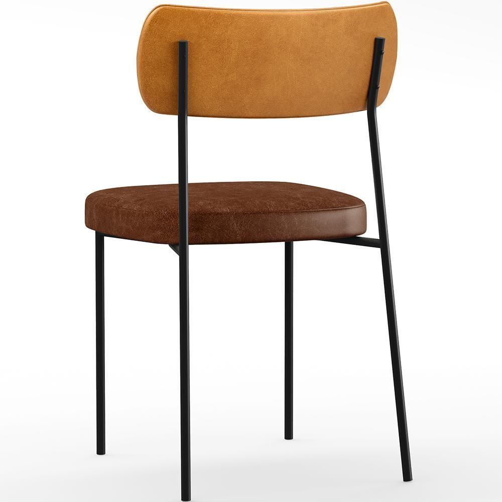Cadeira Para Cozinha Sala De Jantar Melina L02 Marrom Whisky - 2