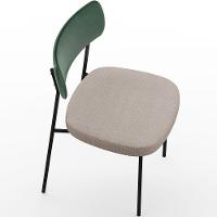 Kit 08 Cadeiras Sala De Jantar L02 Verde Musgo Bege - 2