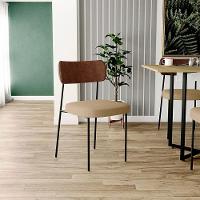 Kit 06 Cadeiras Sala De Jantar L02 Marrom Bege Escuro - 12