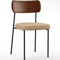 Kit 06 Cadeiras Sala De Jantar L02 Marrom Bege Escuro - 14