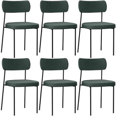 Kit 06 Cadeiras Sala De Jantar L02 Verde