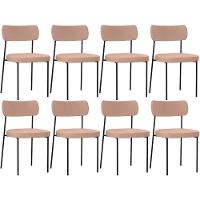 Kit 08 Cadeiras Sala De Jantar L02 Rosê - 1