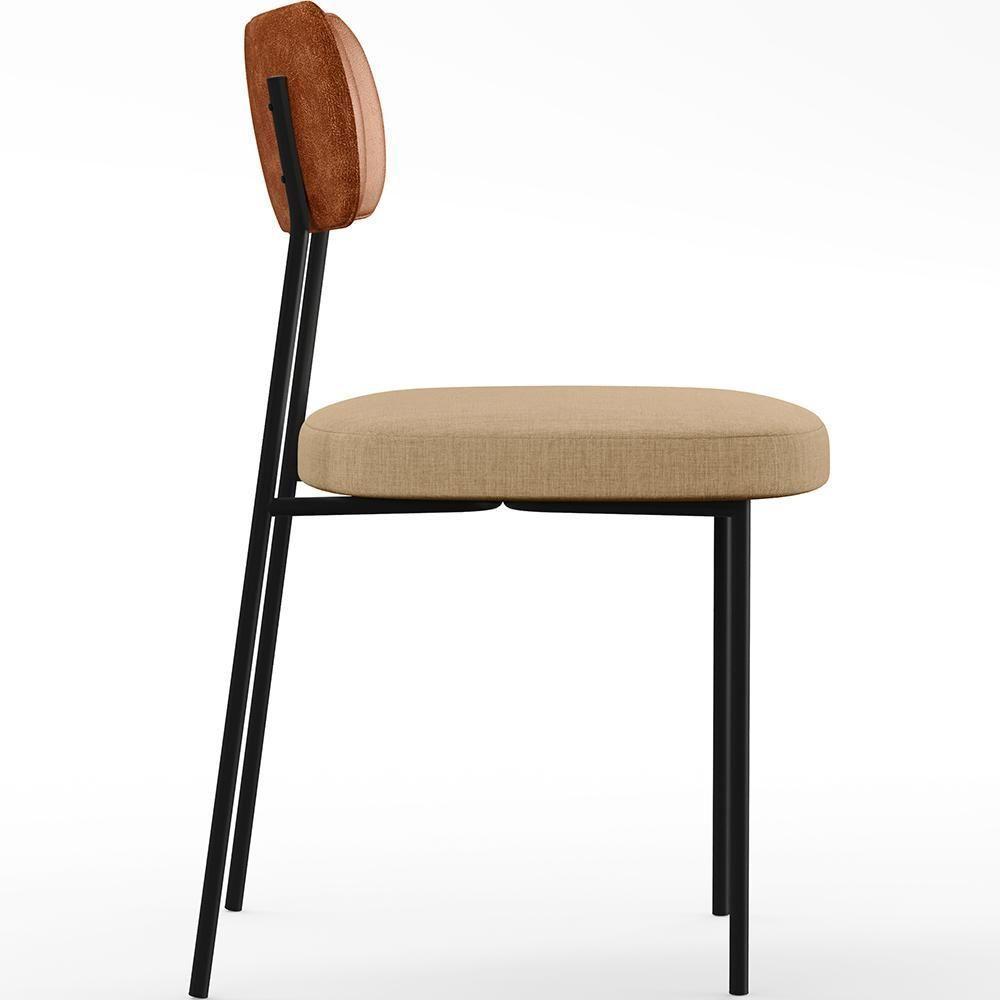 Kit 06 Cadeiras Sala De Jantar L02 Camel Bege Escuro - 4