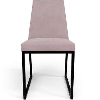 Kit 06 Cadeiras Sala De Jantar Preto L02 Suede Rosê - 3