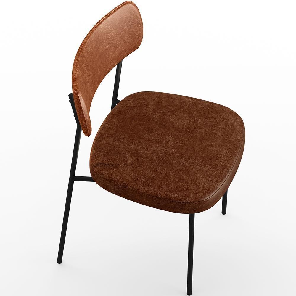 Cadeira Para Cozinha Sala De Jantar Melina L02 Camel Marrom - 4