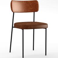 Cadeira Para Cozinha Sala De Jantar Melina L02 Camel Marrom - 1