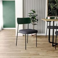 Kit 06 Cadeiras Sala De Jantar L02 Verde Musgo Chumbo - 7