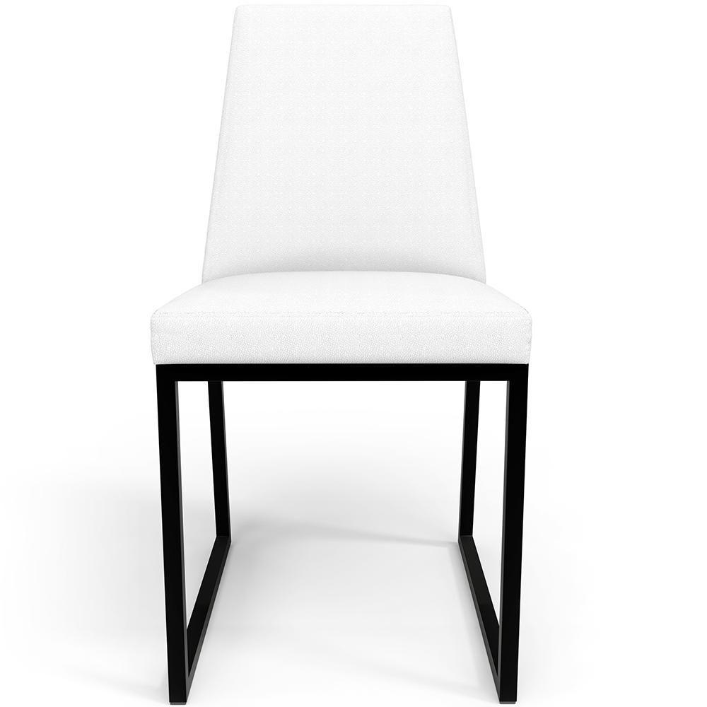 Kit 04 Cadeiras Sala De Jantar Preto L02 Corano Branco - 3