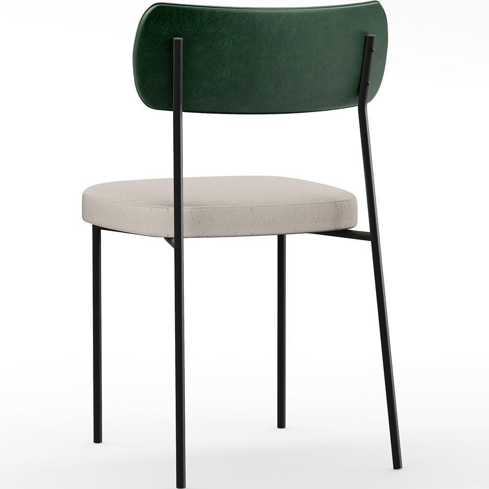 Kit 02 Cadeiras Sala De Jantar L02 Verde Musgo Cru - 4