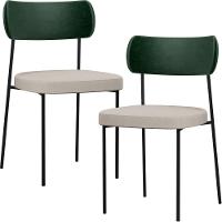 Kit 02 Cadeiras Sala De Jantar L02 Verde Musgo Cru - 1