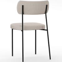 Kit 02 Cadeiras Estofadas Para Sala De Jantar Melina L02 Cru - 2