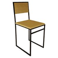 Kit 2 Cadeiras De Jantar Industrial Assento Estofado Veludo Marrom Isa - Cor: Marrom - 4